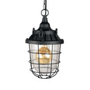 Plafonnier Suspendu Industriel en Métal "Bork" Noir 1