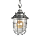 Plafonnier Suspendu Industriel en Métal "Bork" Acier Brulé 1