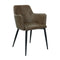 Lot de 2 chaises en cuir brun par Bisous design.