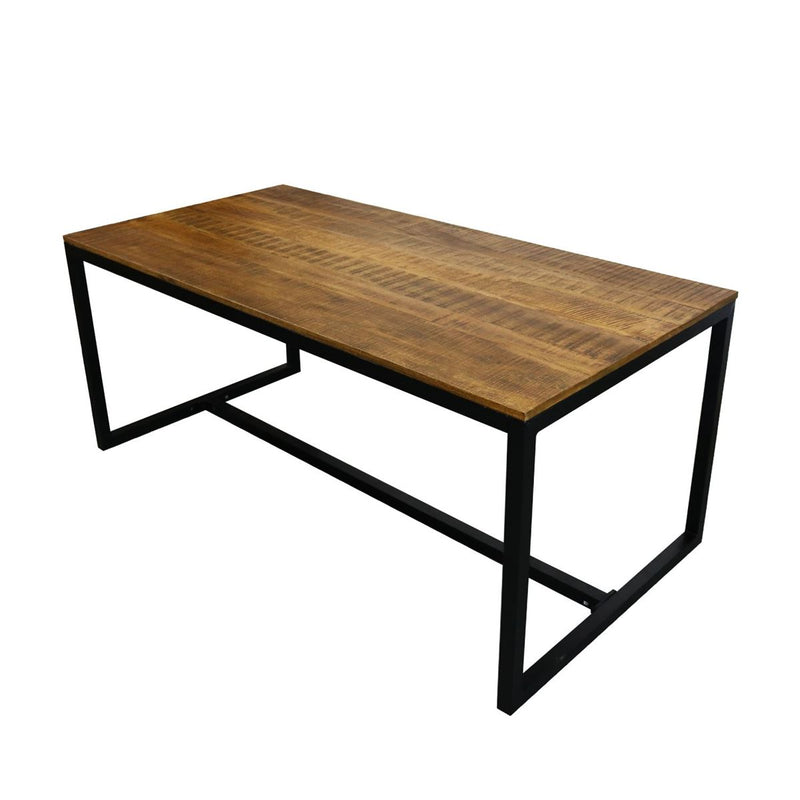 Table à manger industrielle en bois et en métal Square 200 cm.