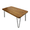 Table de salle à manger en bois et métal noir Spin taille standard.