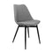 Lot de 2 chaises en tissu gris design scandinave et moderne.