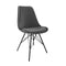 Le set de deux chaises en velours gris foncé et au cadre noir pour habiller votre pièce en profitant d'un siège moelleux.