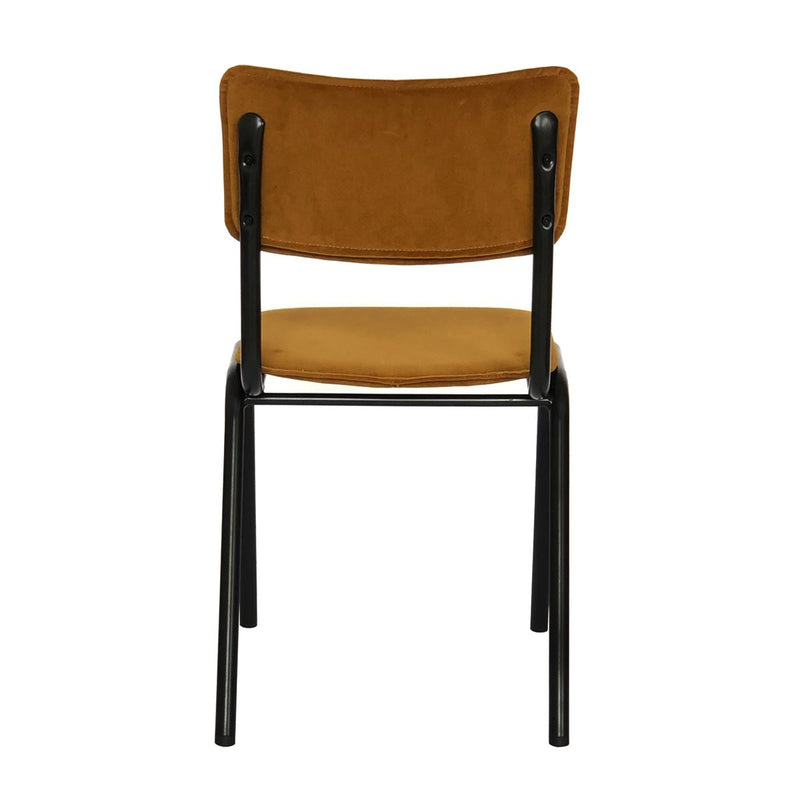 Les chaises Ducobu en velours or ultra doux et moelleux pour votre salle à manger.