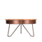 Table ronde en métal cuivre et en bois par BeLoft.