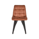 Chaise en tissu cognac par BeLoft