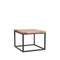 Table basse carrée en bois et en métal noir Arendal 66 cm.