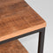 Table basse vintage carrée en bois de manguier.