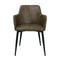 Lot de 2 chaises en cuir PU brun au style vintage et industriel.