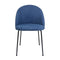 Lot de 2 chaises en tissu bleu pour un intérieur moderne et tendance.