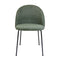 Lot de 2 chaises en tissu vert pour un intérieur moderne et tendance.