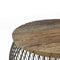 Table basse industrielle en bois de manguier.