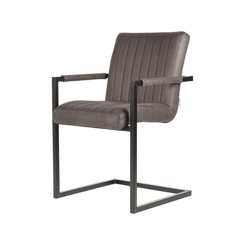 Chaise anthracite en métal noir par BeLoft.