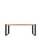Table industrielle design 160 cm en bois de manguier et en métal noir.