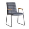Set de 2 chaises en velours gris pour habiller votre salle à manger.