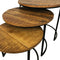 Ensemble de trois tables rondes en bois et en métal noir Dee-Dee par Bisous design.