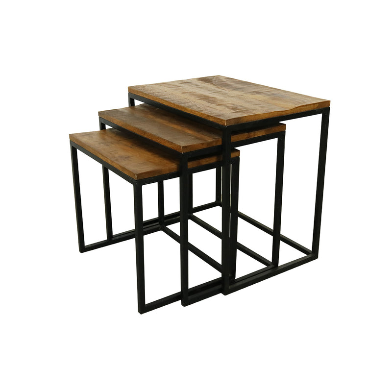 Ensemble de trois tables en bois Marky par Bisous design.