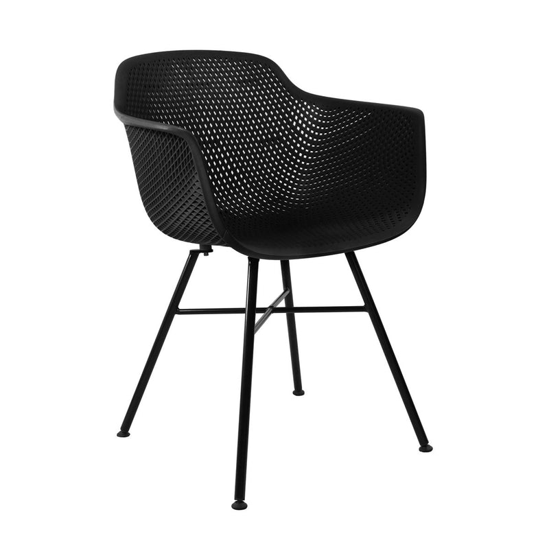 Set de 2 chaises d'extérieur noires par Bisous design.