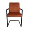 Set de 2 chaises industrielles en velours orange par Bisous design.