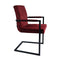 Set de 2 chaises industrielles en velours rouge par Bisous design.