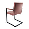 Set de 2 chaises, structure en métal noir robuste et durable. 