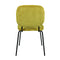 Craquez pour le tissu jaune de cette chaise en métal.