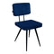 Set de 2 chaises en velours nervuré bleu foncé par Bisous design.