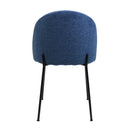 Lot de 2 chaises en tissu bleu robuste pour votre salle à manger.