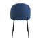 Lot de 2 chaises en tissu bleu robuste pour votre salle à manger.