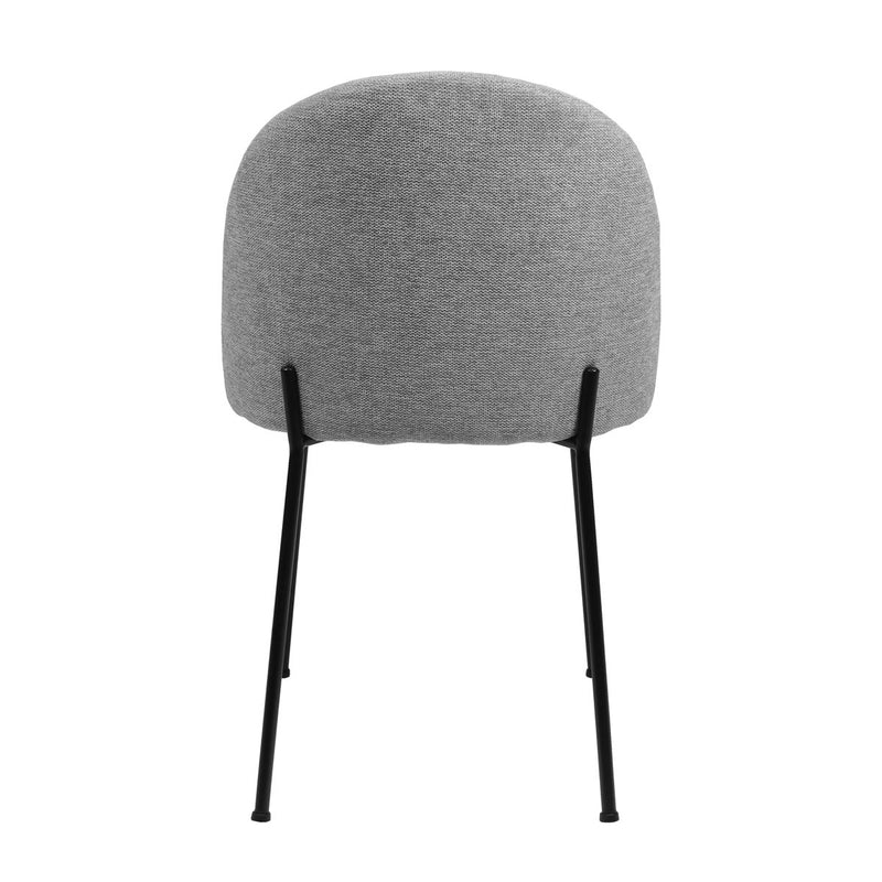 Lot de 2 chaises en tissu gris pour un intérieur moderne et tendance.
