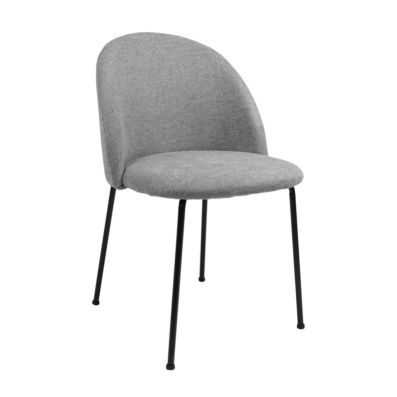 Lot de 2 chaises en tissu gris robuste pour votre salle à manger.