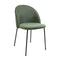 Lot de 2 chaises en tissu vert confortable et design.