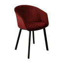 Set de 2 chaises en velours rouge par Bisous design.