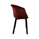 Douce et confortable, la chaise en velours rouge Mila est l'alliance parfaite entre robustesse et confort. 