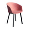 Set de 2 chaises en velours rose par Bisous design.