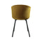 Douce et confortable, la chaise en velours doré Mila est l'alliance parfaite entre robustesse et confort. 