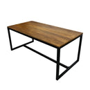 Table à manger industrielle en bois et en métal Square 200 cm.