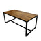 Table à manger industrielle en bois et en métal Square 220 cm.