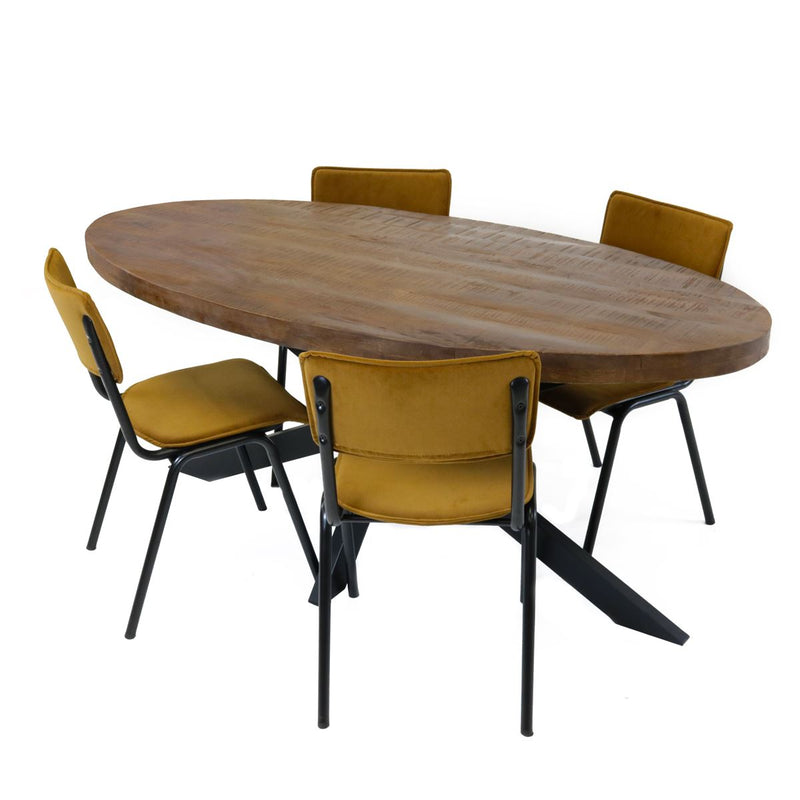 Table à dîner 180 cm de forme ovale par BeLoft.