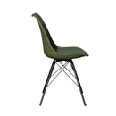 Le set de 2 chaises vert olive pour accompagner la table de votre salle à manger avec sophistication.