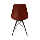 Le set de 2 chaises rouges modernes en simili cuir pour habiller votre salle à manger ou votre cuisine avec classe.