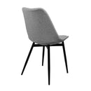 Lot de 2 chaises en tissu gris, ajoutez du confort autour de votre table.