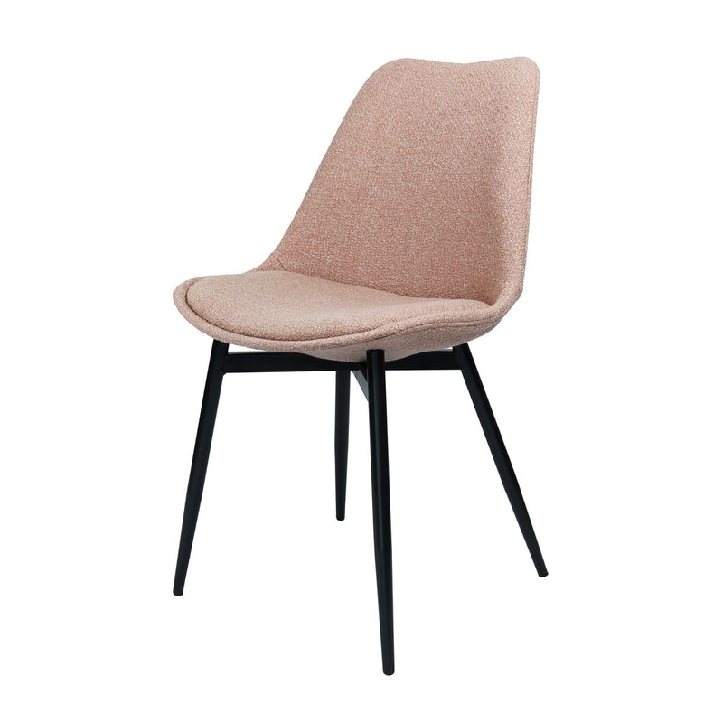 Lot de 2 chaises en tissu rose, ajoutez du confort autour de votre table.
