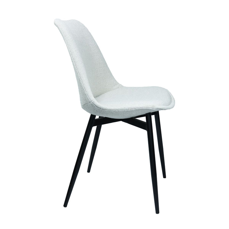 Lot de 2 chaises en tissu blanc par Bisous design.