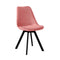 Sublimez votre intérieur avec ce lot de deux chaises en velours rose.