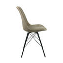 Le set de 2 chaises scandinaves, structure en métal noir robuste et durable.