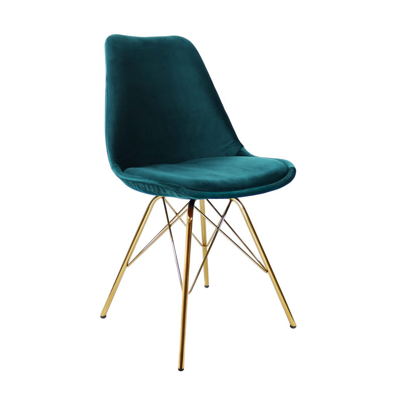 Le set de deux chaises en velours bleu pétrole pour décorer votre intérieur en dévoilant votre bon goût.