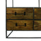 L'étagère 100 cm en bois de manguier massif et en acier brut noir.