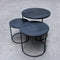 Set de trois tables rondes en bois et en métal noir Dee-Dee par BeLoft.