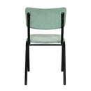 Les chaises Ducobu en velours vert menthe ultra doux et confortable pour votre intérieur. 